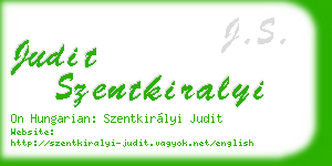 judit szentkiralyi business card