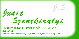 judit szentkiralyi business card